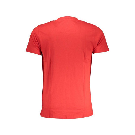 Cavalli Class Red Cotton T-Shirt CA-28468-M