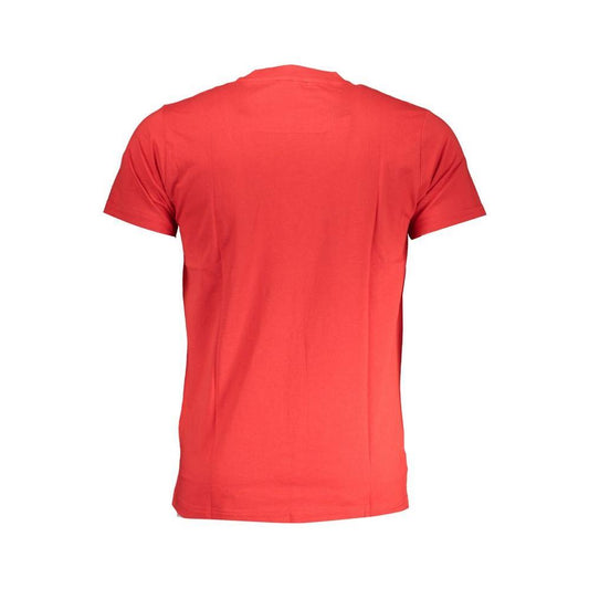 Cavalli Class Red Cotton T-Shirt CA-28572-M