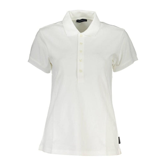North Sails White Cotton Women Polo Shirt NO-37129-XS