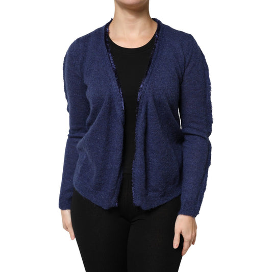 Ballantyne Dark Blue Long Sleeves Overcoat Cardigan Sweater Ballantyne