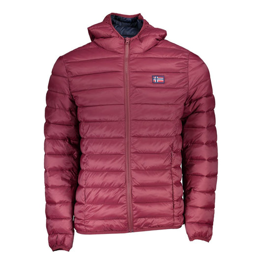 Norway 1963 Chic Pink Hooded Jacket with Unique Applique NO-27703-XXL