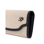 Loro Piana Beige Fabric And Leather Wallet