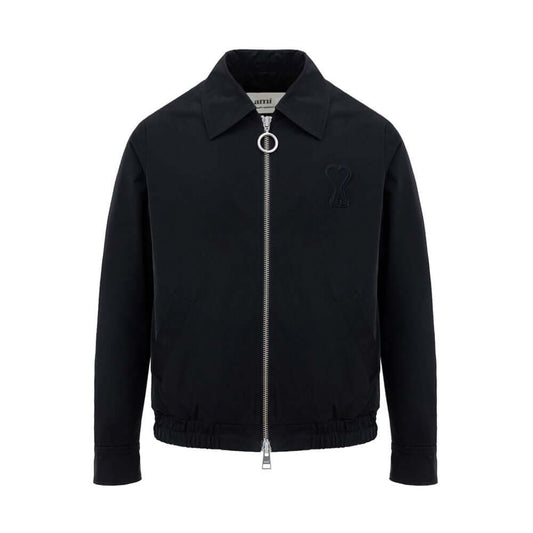 Ami Paris Black Polyester Jackets & Coat