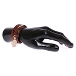 Nialaya Chic Snakeskin Leather & Gold Cuff Bracelet Bracelet Nialaya Dark Slate Gray