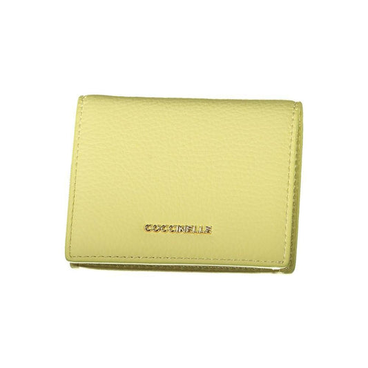 Coccinelle Yellow Leather Wallet CO-29312