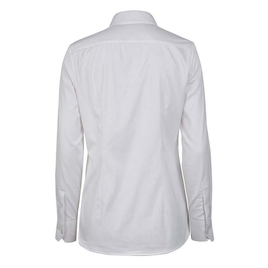 Made in Italy White Cotton Women's Shirt LO-15405-S