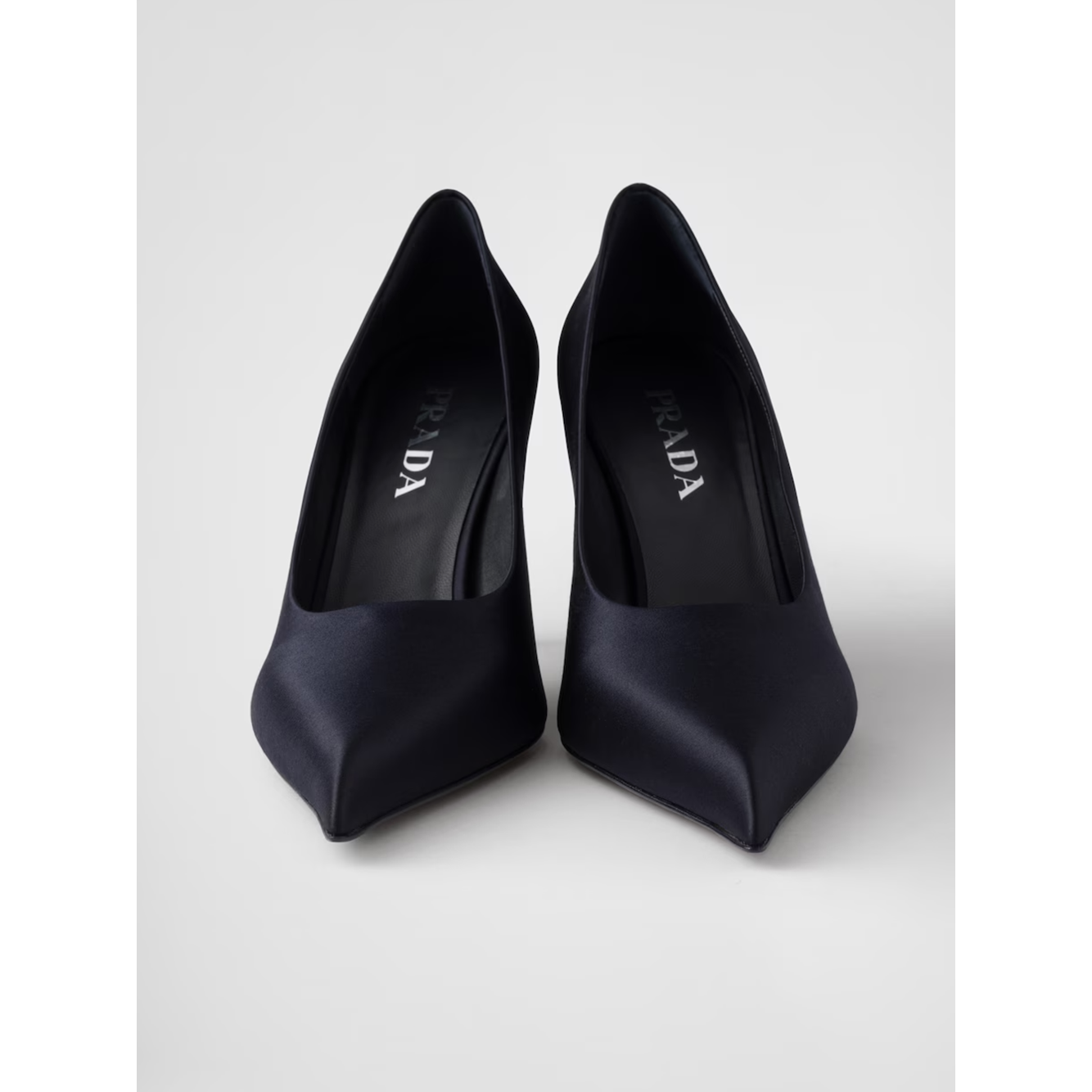 Prada Blue Satin Pumps