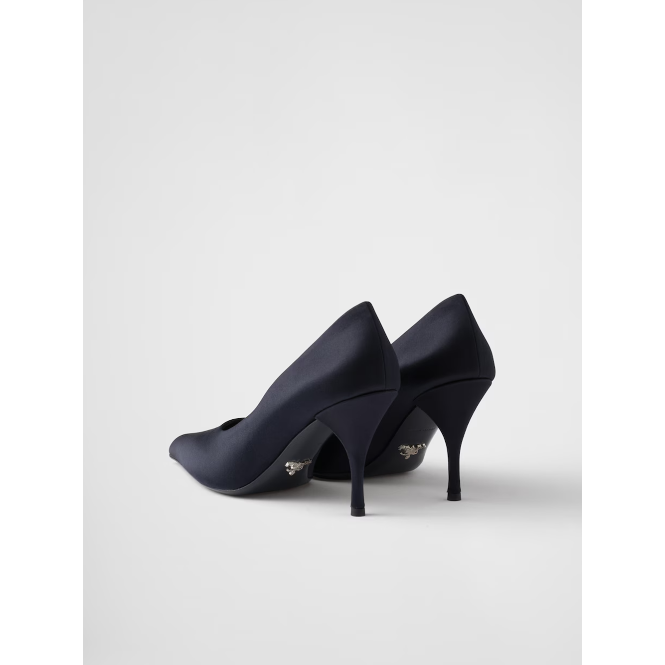 Prada Blue Satin Pumps