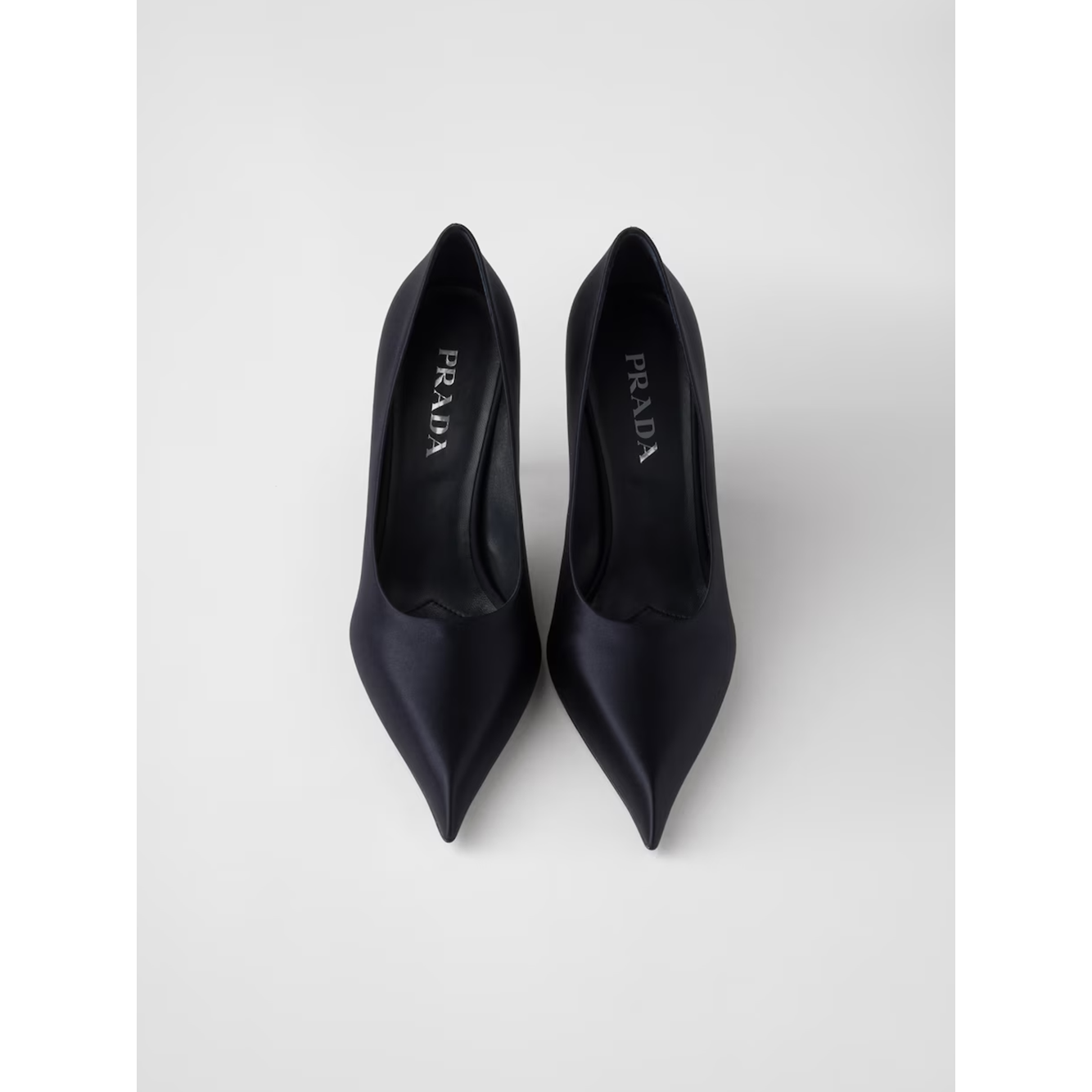Prada Blue Satin Pumps