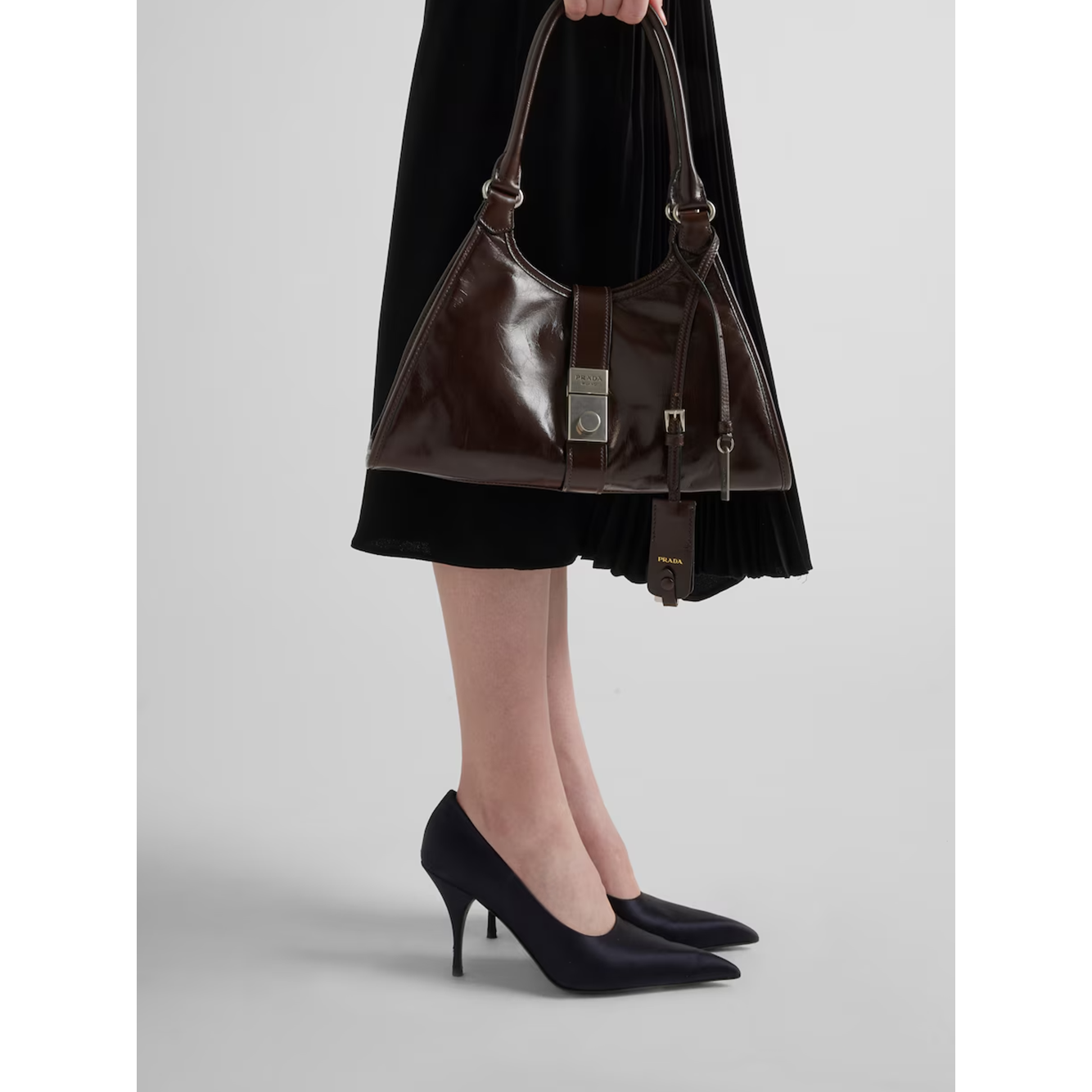 Prada Blue Satin Pumps