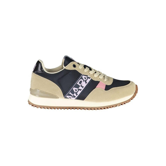 Napapijri Beige Lace-Up Sneakers with Contrasting Details NA-23092-EU39/US9