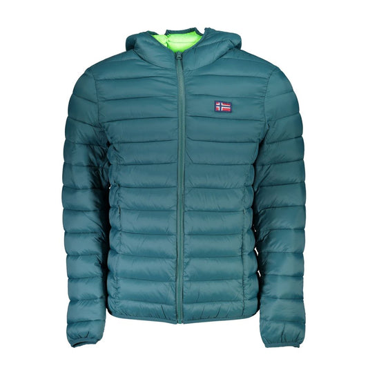 Norway 1963 Elegant Green Hooded Jacket with Multiple Pockets NO-27711-XXL