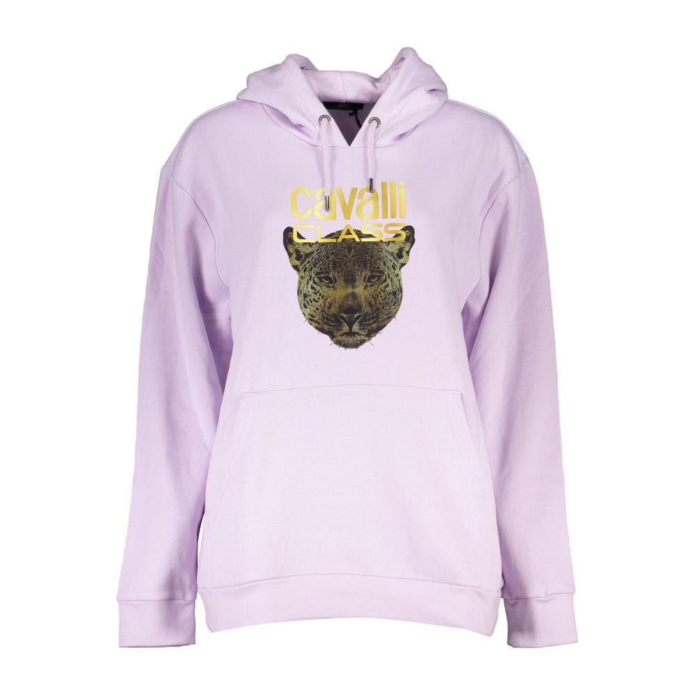 Cavalli Class Purple Cotton Sweater CA-28862-L