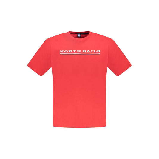 North Sails Red Cotton Men TShirt NO-33763-S