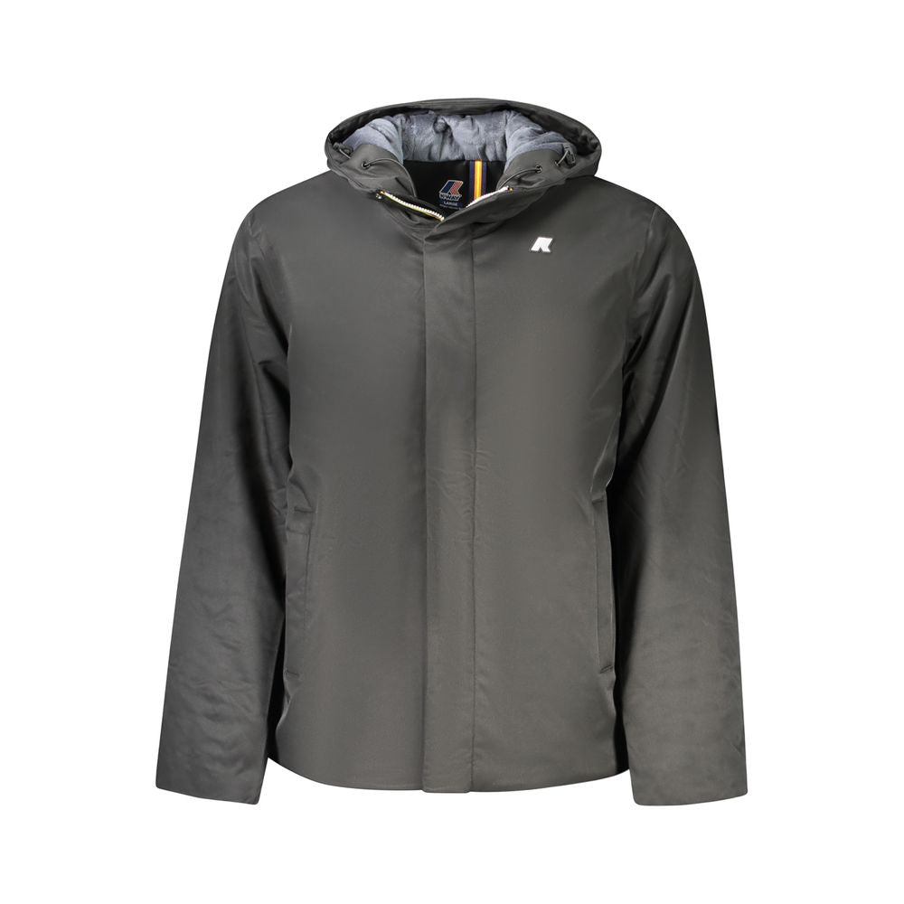 K-WAY Black Polyester Men Jacket KW-34132-XL