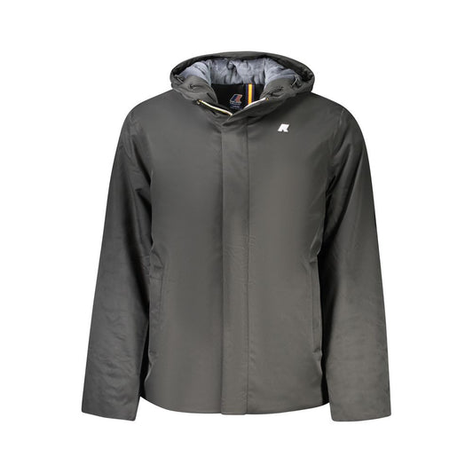K-WAY Black Polyester Men Jacket KW-34132-XL