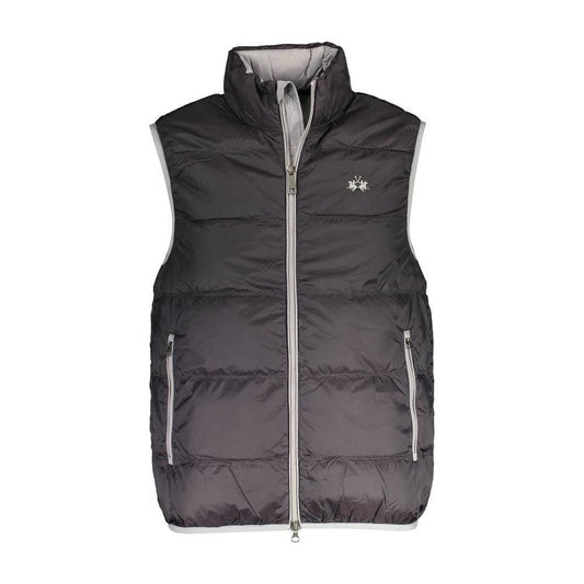 La Martina Black Polyamide Men Jacket LA-17136-L