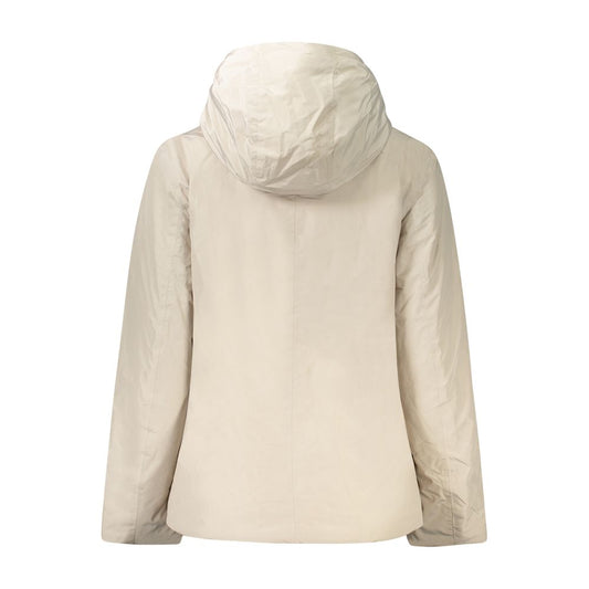 K-WAY Beige Polyamide Women Jacket KW-34227-XS