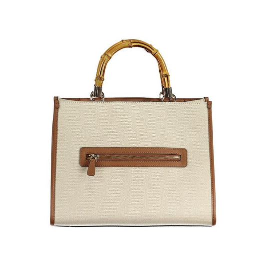 Guess Jeans Beige Cotton Handbag GU-31242