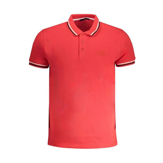 Cavalli Class Red Cotton Polo Shirt CA-30277-M