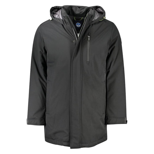 North Sails Black Polyester Men Jacket NO-32947-XL