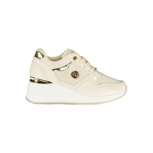 Laura Biagiotti Beige Synthetic Women Sneaker LA-36504-EU39/US9