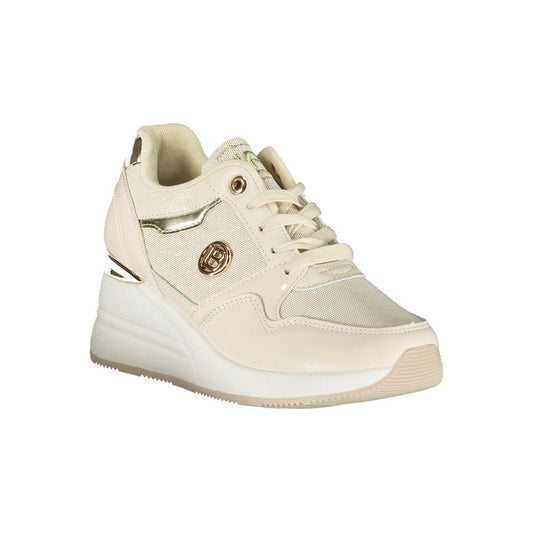 Laura Biagiotti Beige Synthetic Women Sneaker LA-36504-EU39/US9