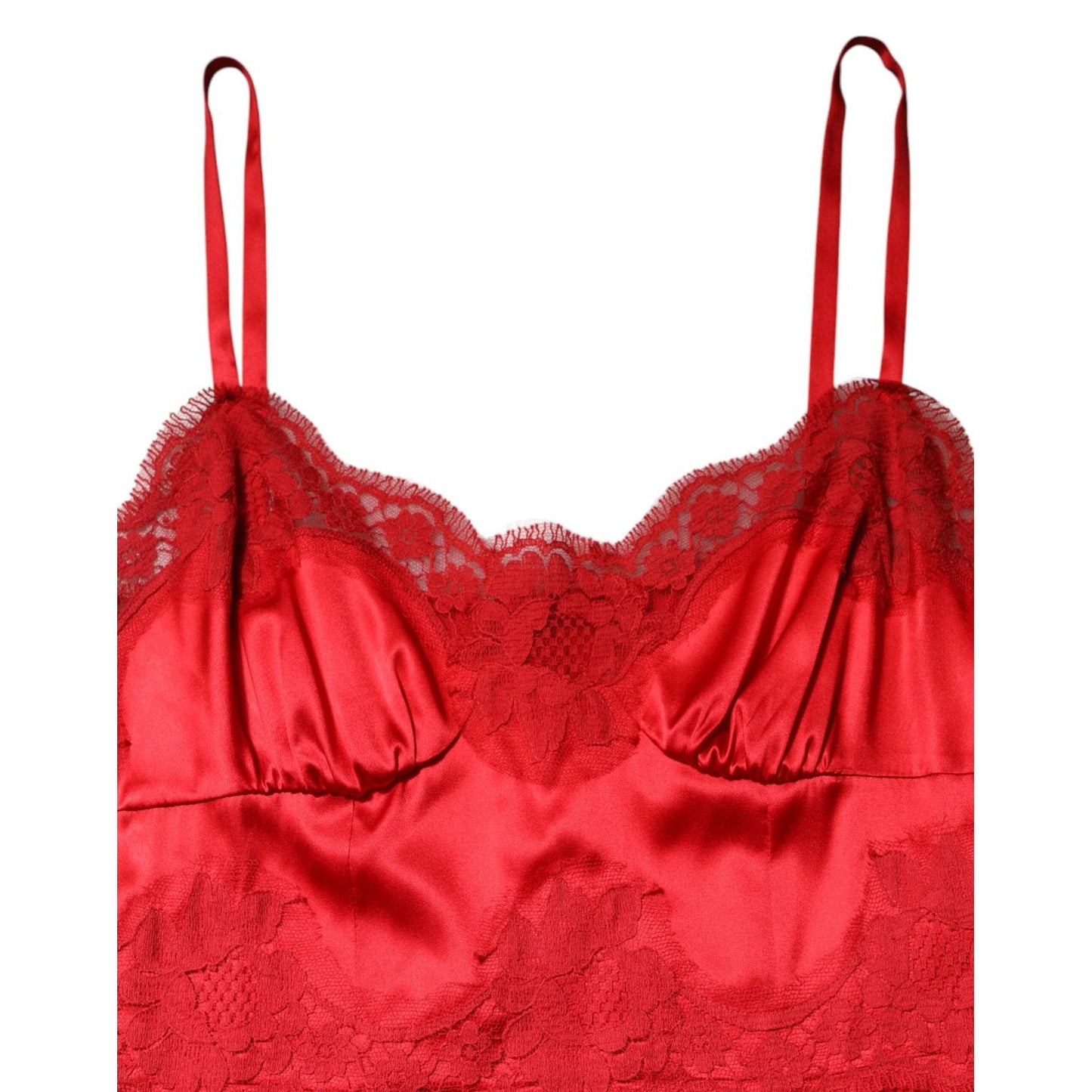 Dolce & Gabbana Red Silk Sleeveless Maxi Long Dress DR81740-46