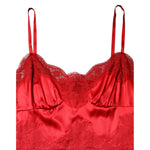 Dolce & Gabbana Red Silk Sleeveless Maxi Long Dress DR81740-46