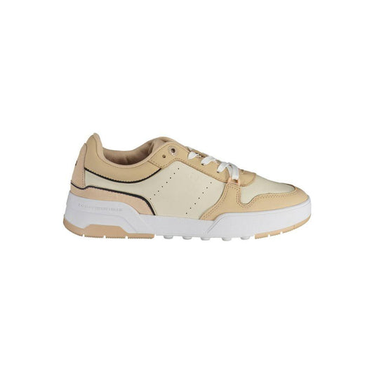 Tommy Hilfiger Beige Leather Women Sneaker TO-14585-EU40/US10