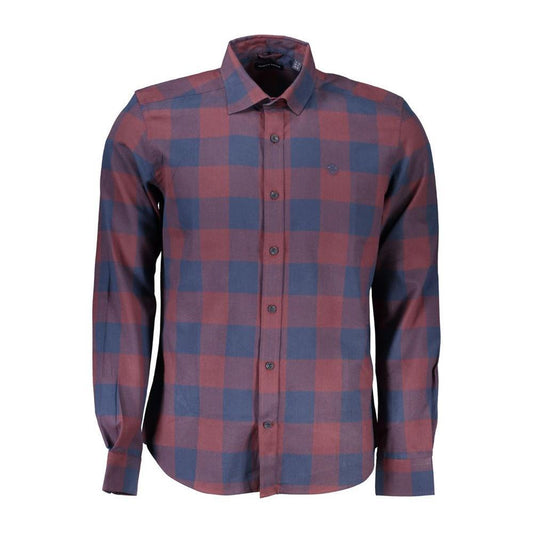 North Sails Red Cotton Men Shirt NO-23729-L