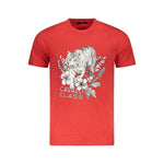Cavalli Class Red Cotton Men T-Shirt CA-36658-M
