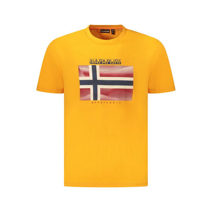 Napapijri Orange Cotton Men T-Shirt