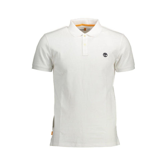 Timberland White Cotton Men Polo Shirt TI-37392-S