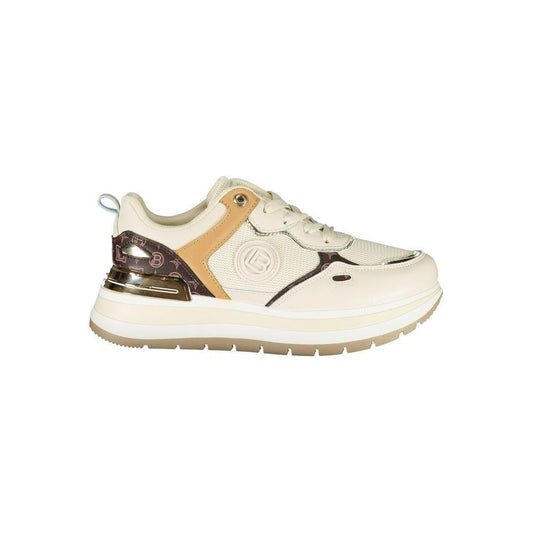 Laura Biagiotti Beige Polyester Women Sneaker LA-36480-EU38/US8