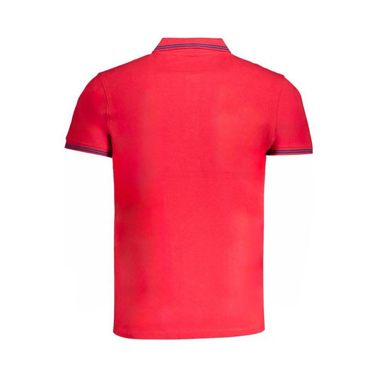 Cavalli Class Red Cotton Polo Shirt CA-31311-M
