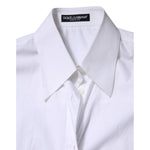 Dolce & Gabbana White Cotton Collared Shirt Long Sleeve Top TSH906738-46