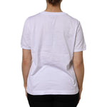 Dolce & Gabbana White Cotton Short Sleeve Round Neck T-shirt TSH906749-48