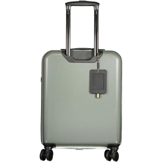 K-WAY Green Plastic Men's Travel Luggage KW-33826