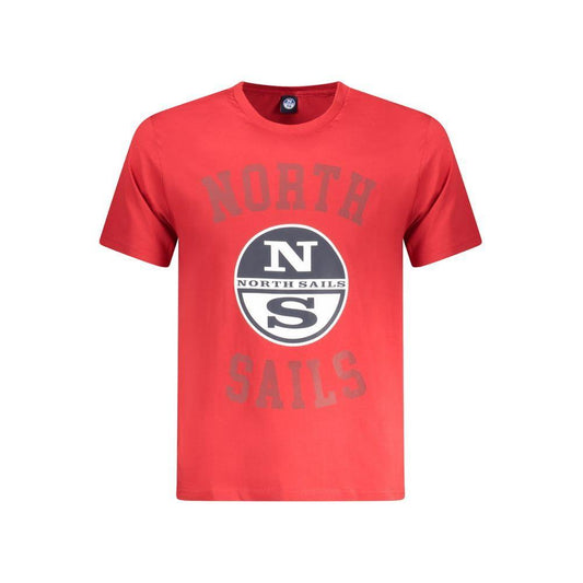 North Sails Red Cotton Men T-Shirt NO-35027-S