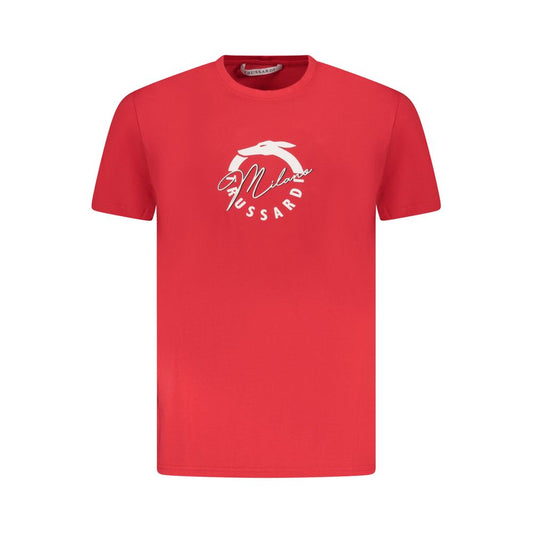 Trussardi Red Cotton Men T-Shirt TR-36632-S