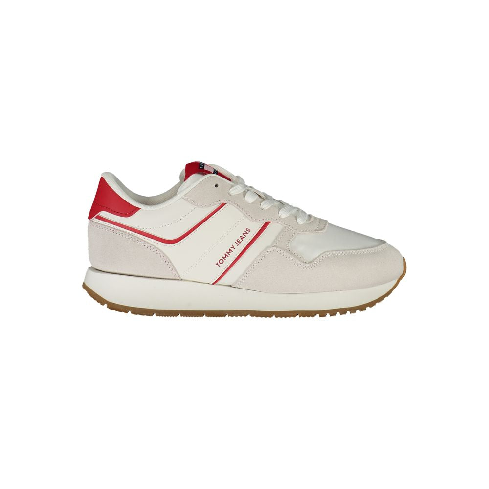 Tommy Hilfiger Red Leather Women Sneaker TO-36745-EU36/US6