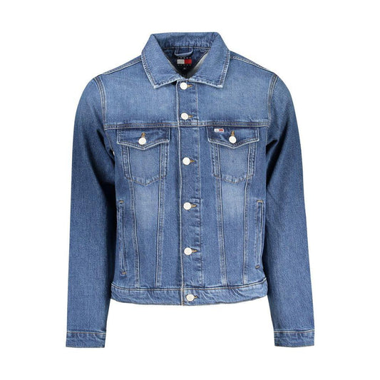 Tommy Hilfiger Blue Cotton Men Jacket TO-35353-S