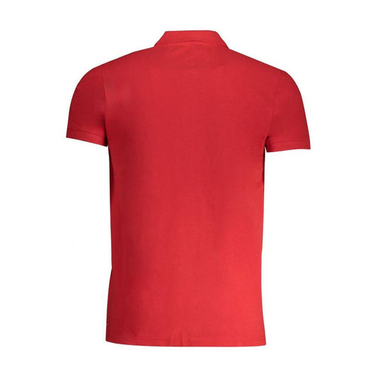 Cavalli Class Red Cotton Polo Shirt CA-30272-M