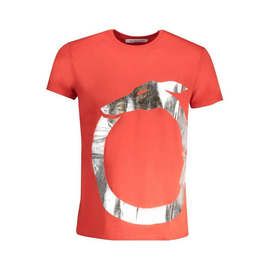 Trussardi Red Cotton T-Shirt TR-30143-S