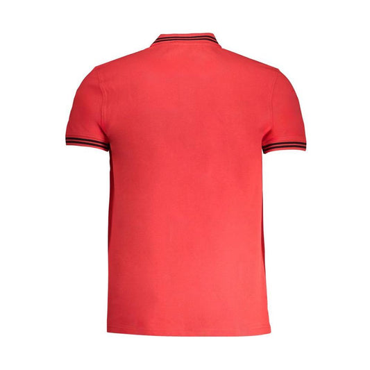 Cavalli Class Red Cotton Polo Shirt CA-30283-M