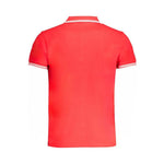 Cavalli Class Red Cotton Polo Shirt CA-31308-M
