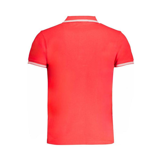Cavalli Class Red Cotton Polo Shirt CA-31308-M