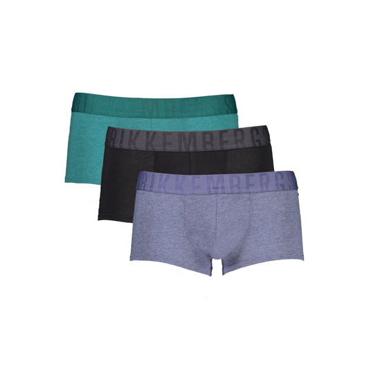 Bikkembergs Green Cotton Boxers Bikkembergs