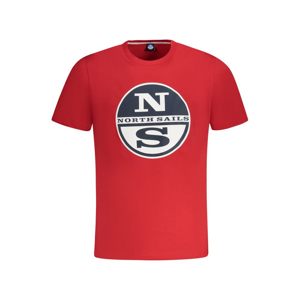 North Sails Red Cotton Men T-Shirt NO-34000-S